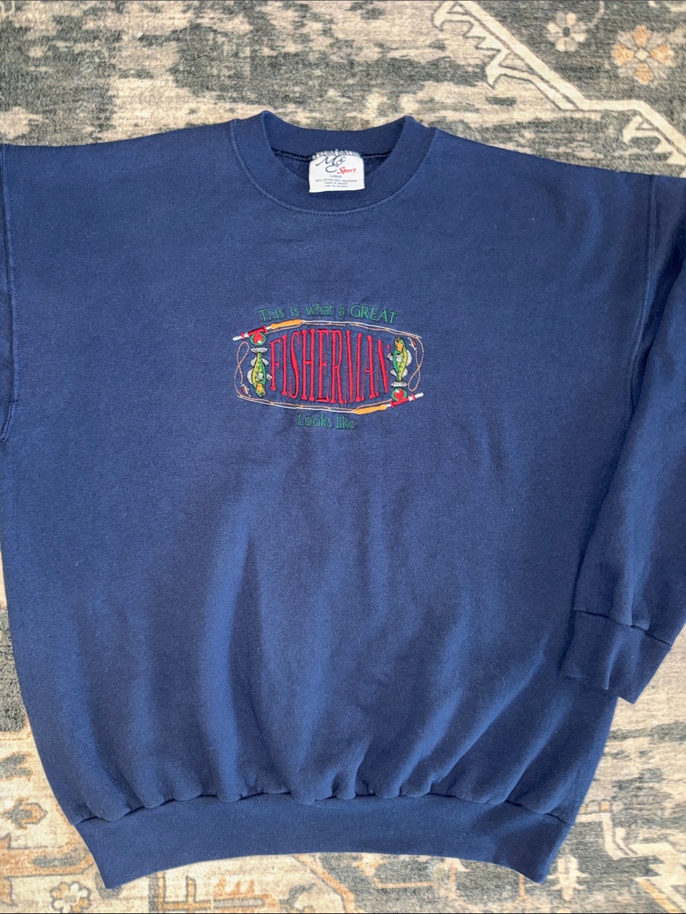 vintage M&C Sportswear embroidered women’s crewneck sweatshirt - best Fisherman